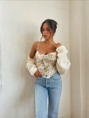 Gracie Floral Bustier Top