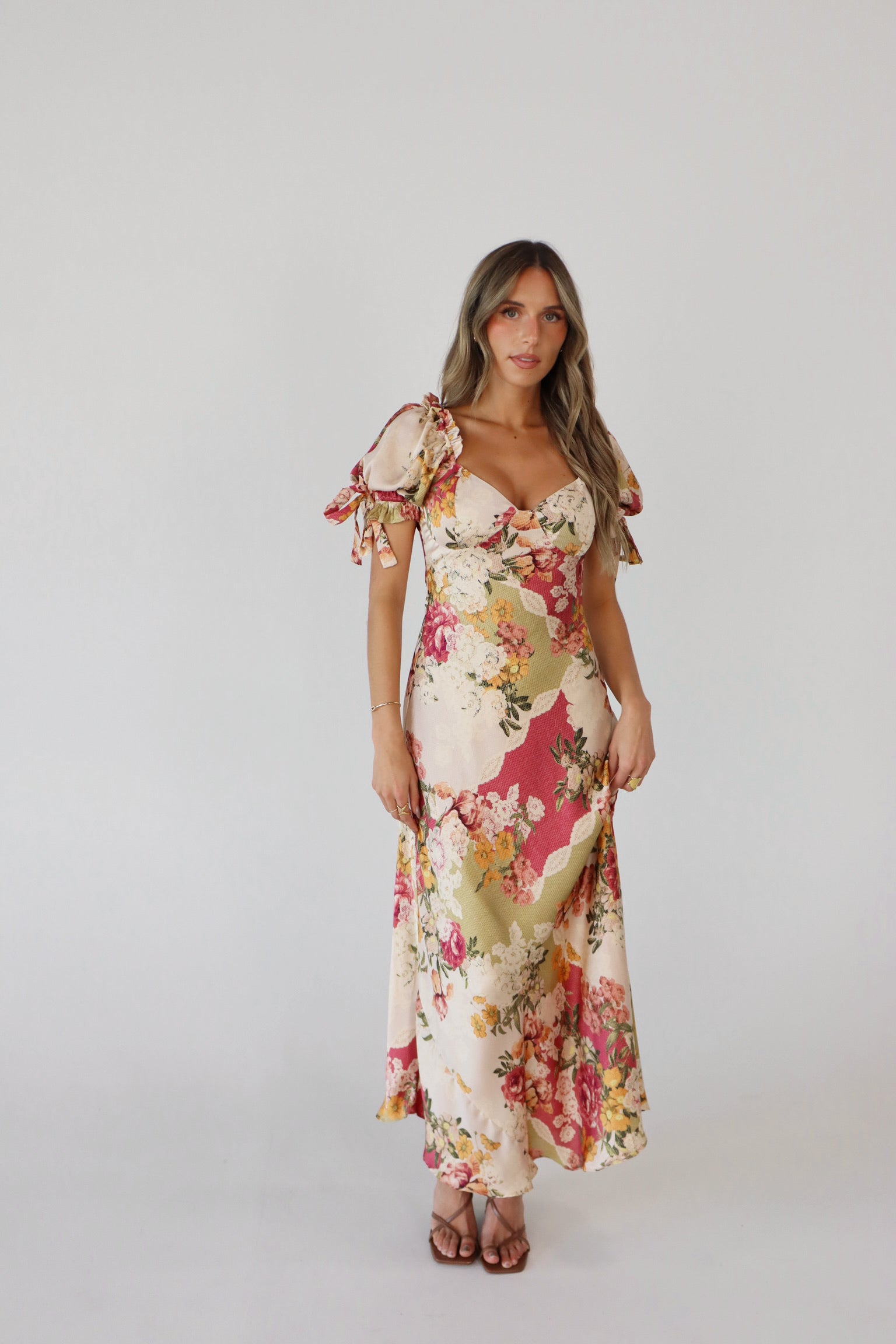 Paloma Patchwork Floral Maxi Dress