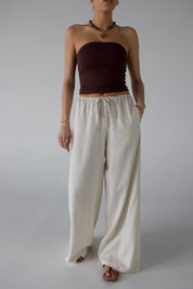 Nylee Seamless Tube Top in Brown