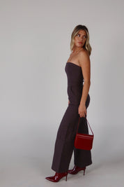 Cargo Tube Top Jumpsuit in Charcoal