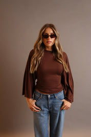 Emme Back-Tie Dolman Sleeve Top