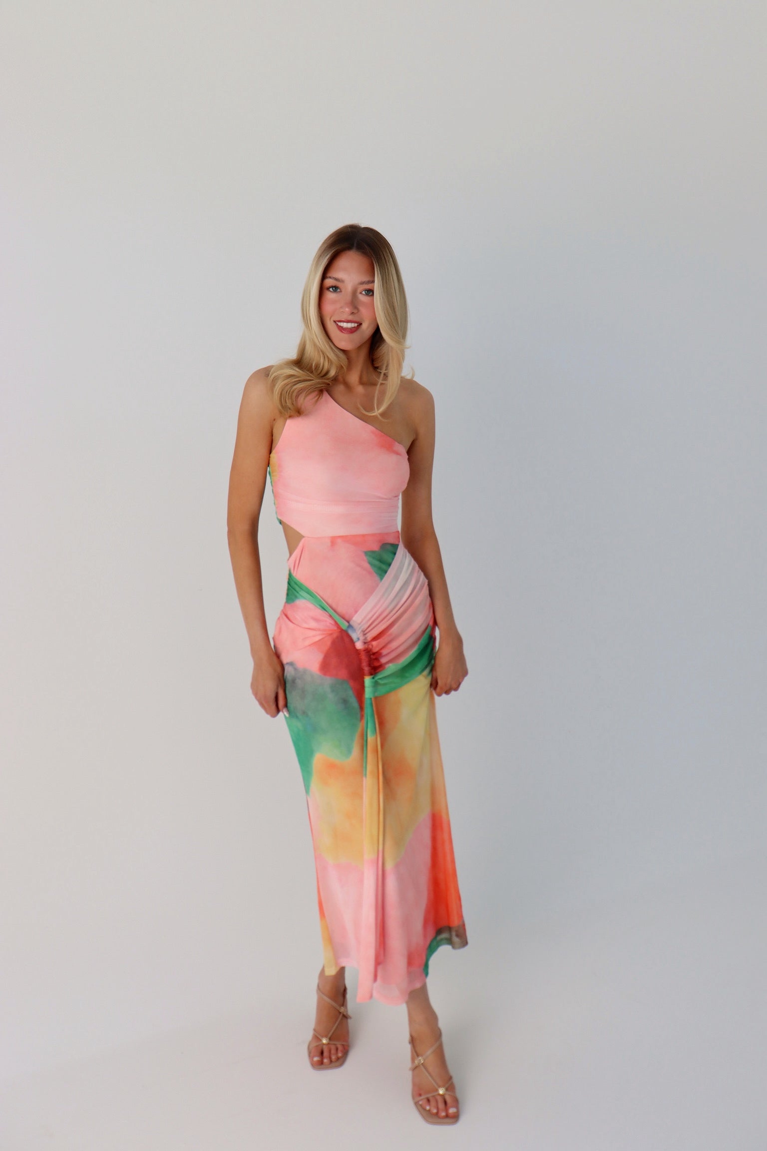 Caia Colorblock Midi Dress
