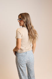Indy Short Sleeve Button Up Top