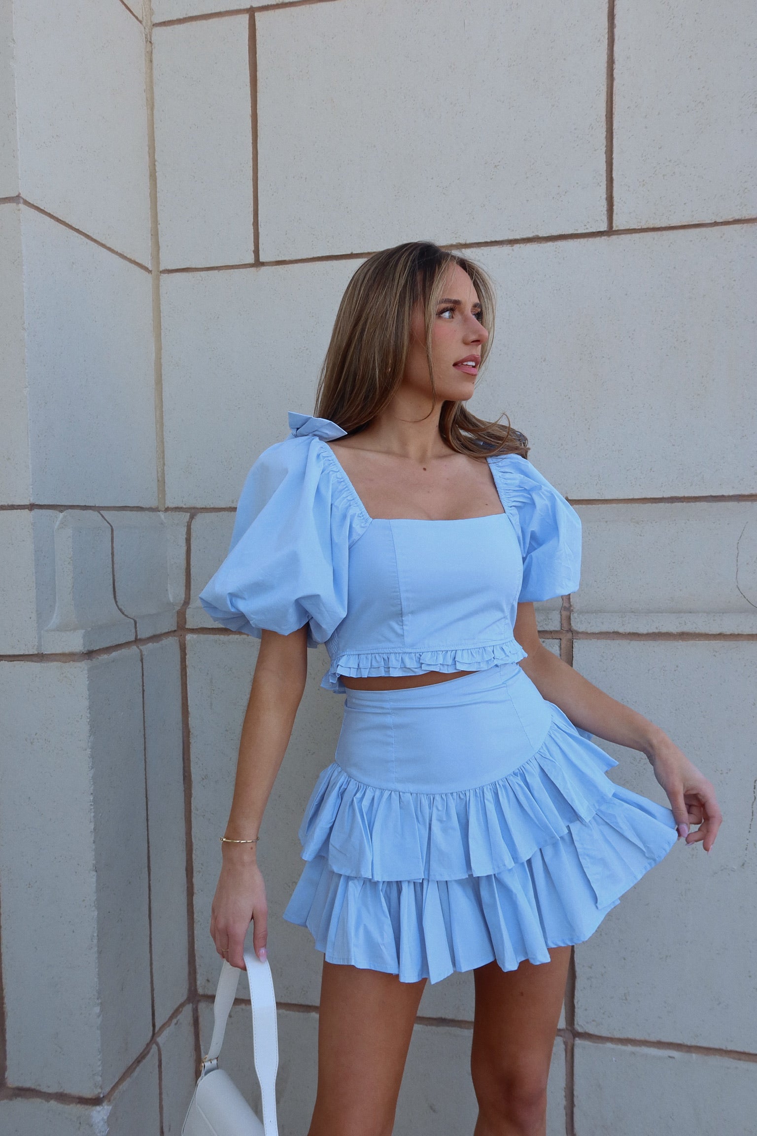 Zoe Puff Sleeve Crop Top And Skirt Set – Madida Clothing