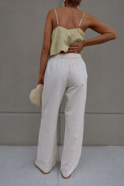 Emelia Natural Linen Straight Leg Pants