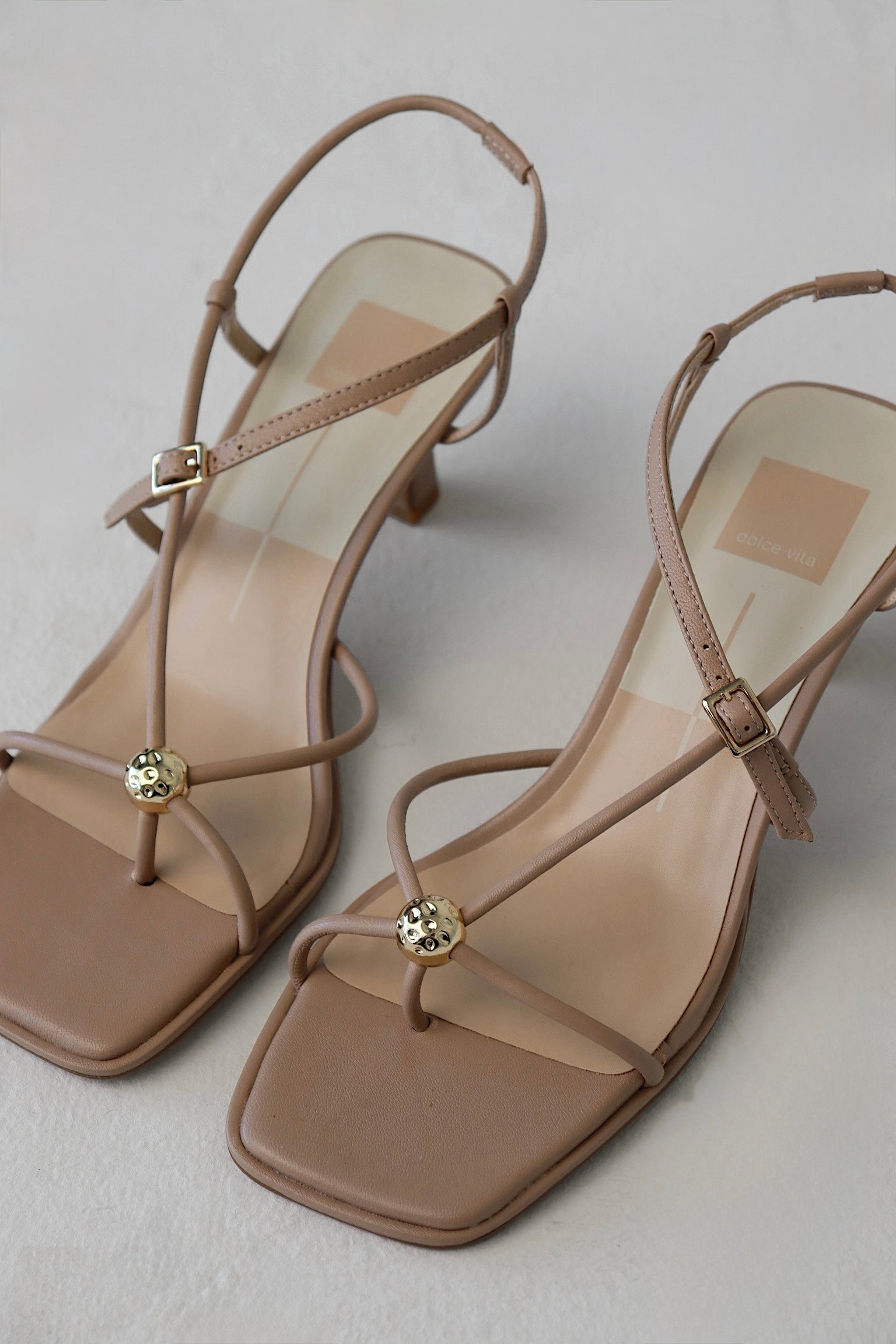 DOLCE VITA : Mylee Heel In Lt. Tan Leather