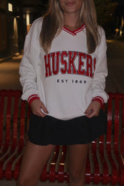 Nebraska Varsity V-neck Pullover