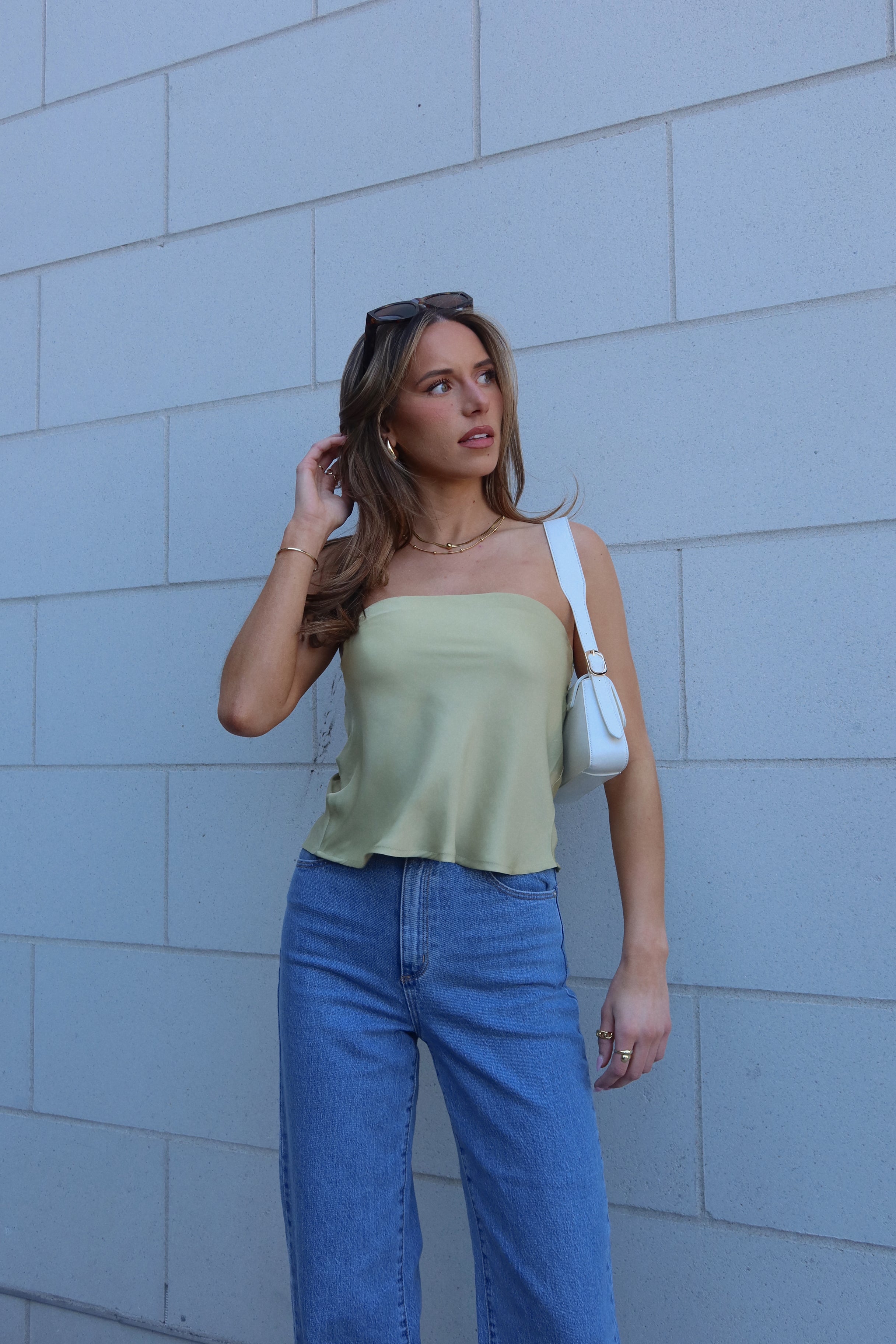 Sadie Satin Tube Top