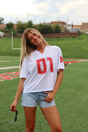 University Of Nebraska Boyfriend Jersey In White