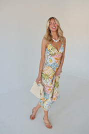 Paloma Printed Linen Midi Dress