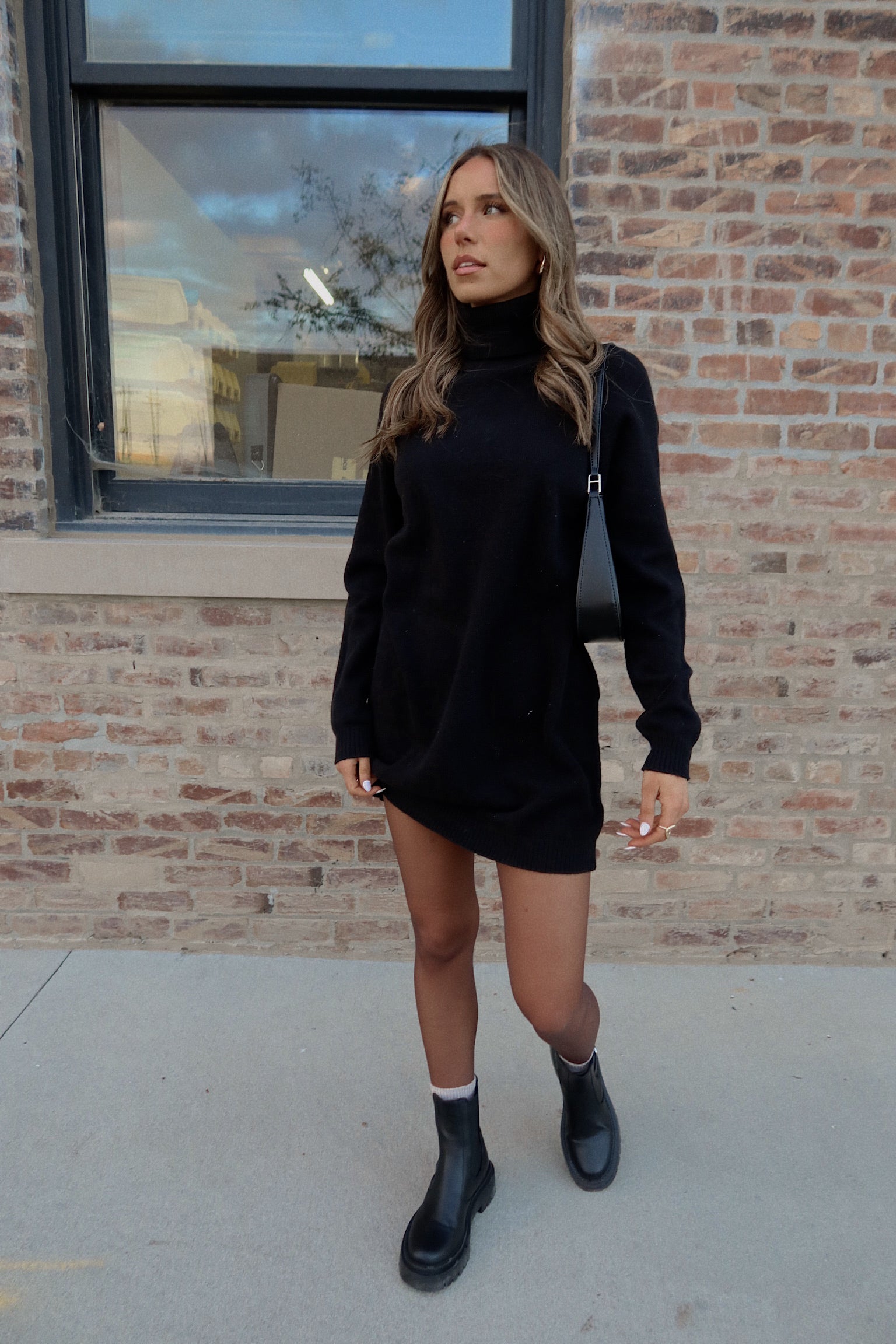 Alivia Turtleneck Sweater in Black