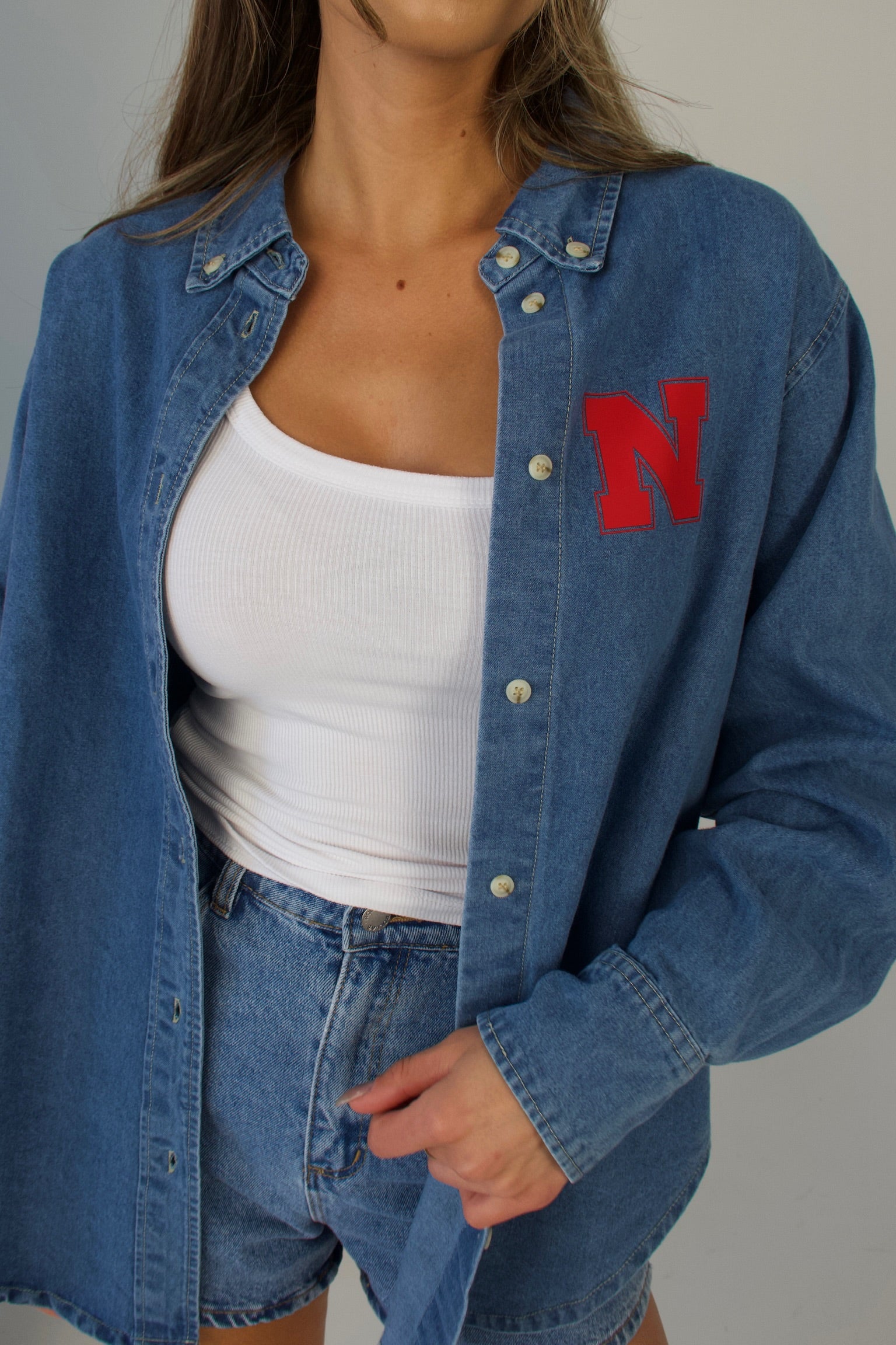 Nebraska Denim Button Down