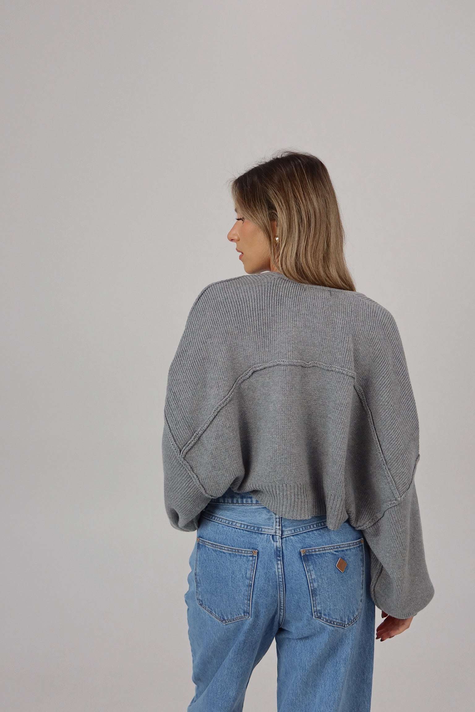 Oversized Shrug Cardigan in Grey