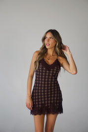 Monika Plaid Slip Dress