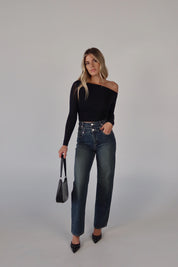 ABRAND Double Waisted Denim