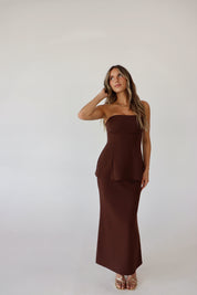 Campbell Peplum Maxi Dress