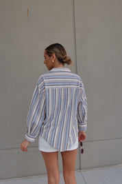 Steevie Multi-Striped Button-Down Shirt