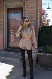 Brooklyn Structured Woven Cropped Blazer