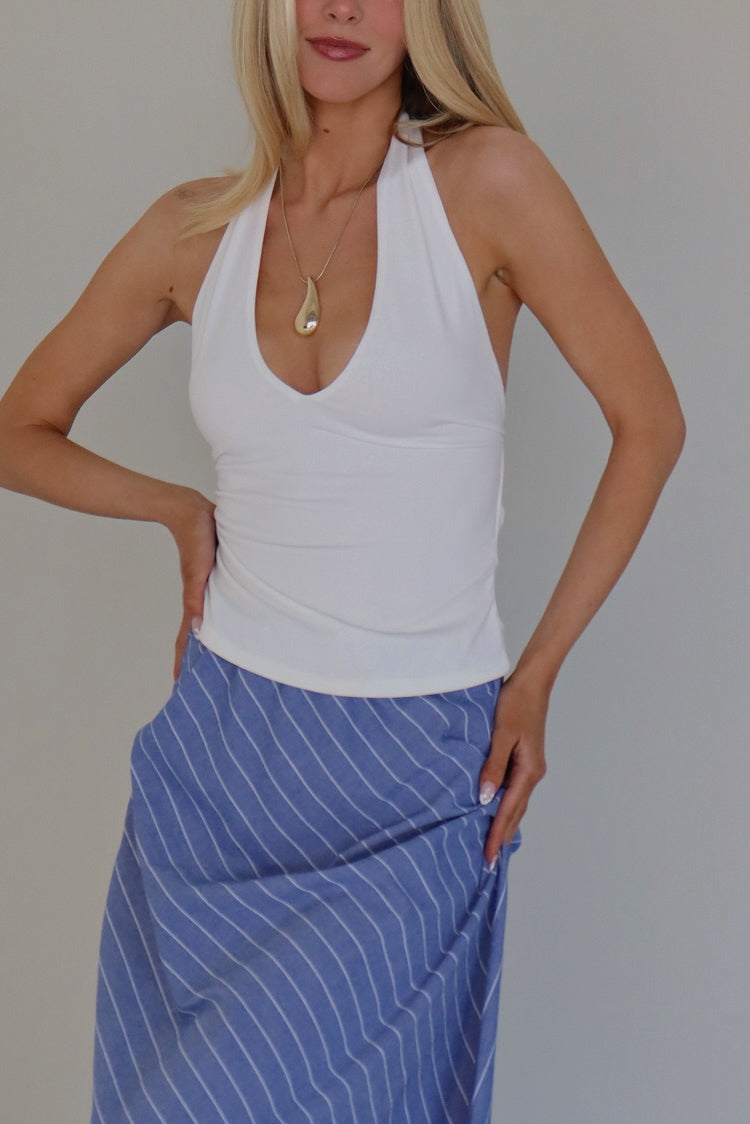 Willa White Halter Top