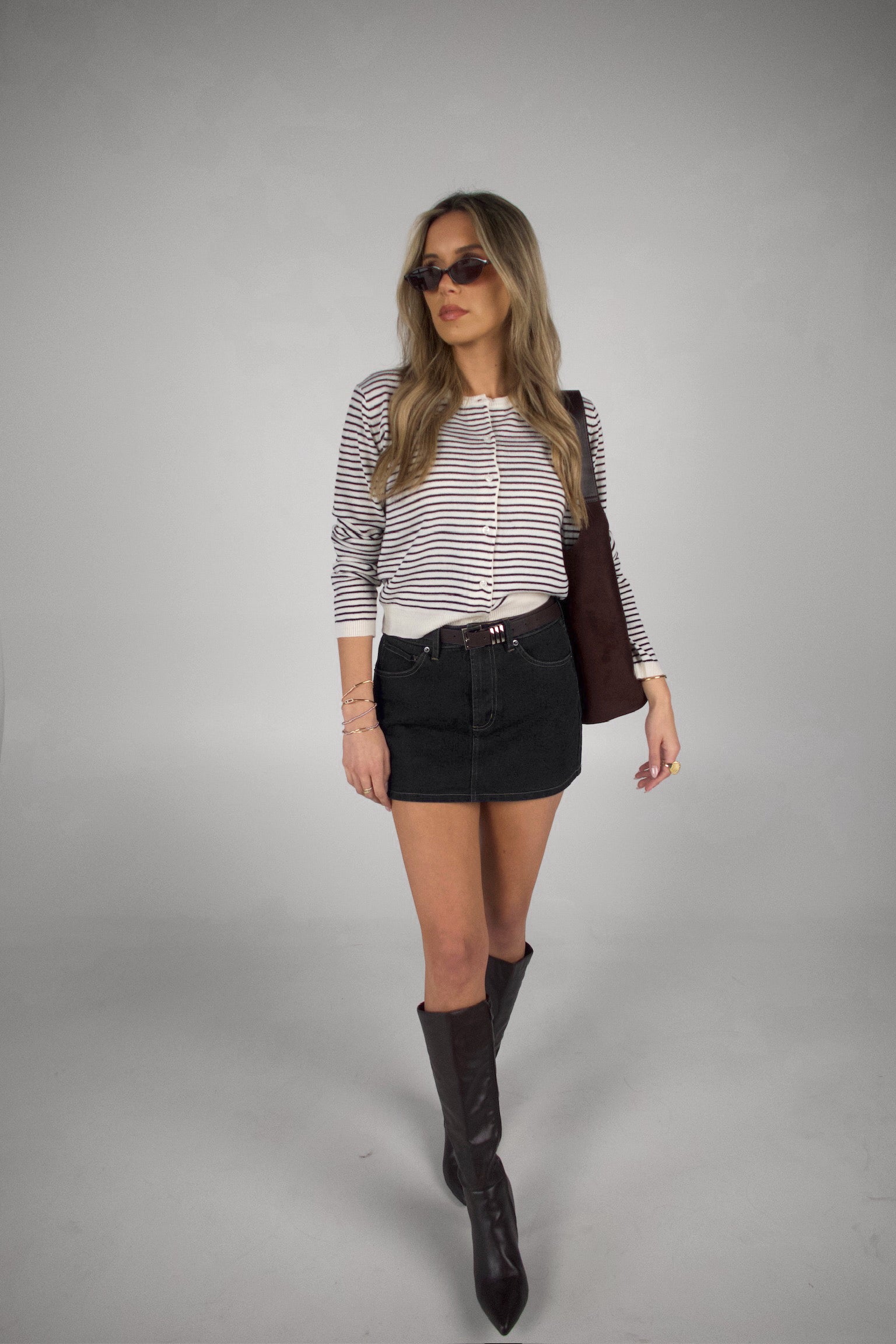 Monroe Striped Cardigan Top