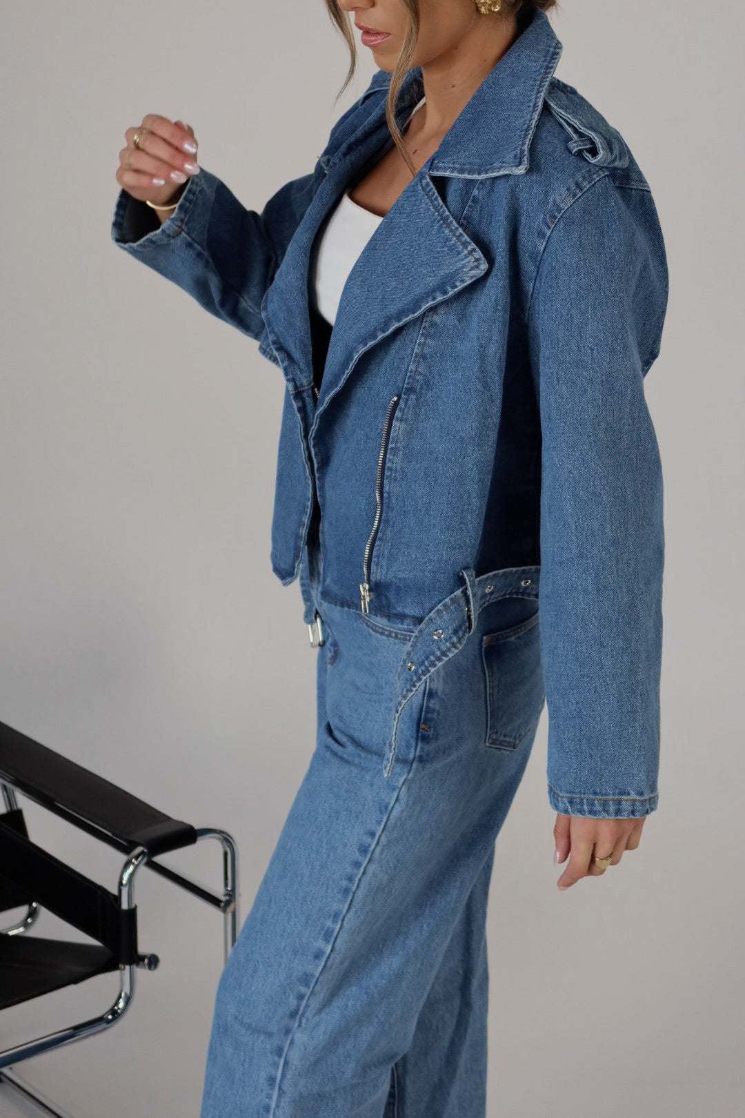 Zayla Zip-Up Denim Jacket