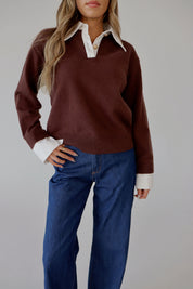 Alexia Collared Contrast Sweater