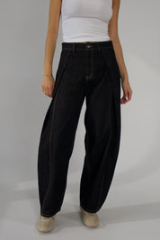 Prestyn Pleated Barrel Jean