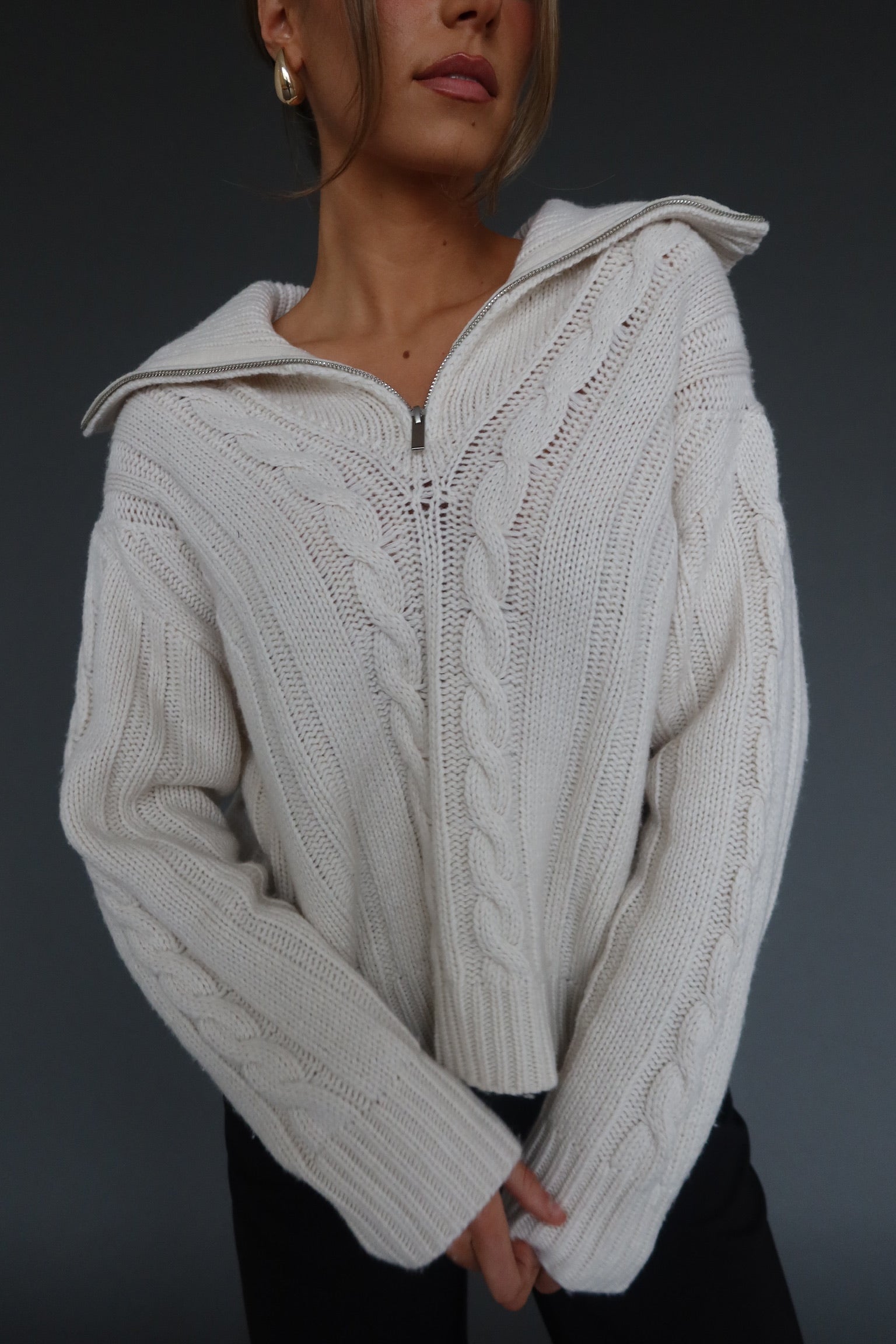 Sienna Quarter Zip Sweater