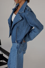 Zayla Zip-Up Denim Jacket