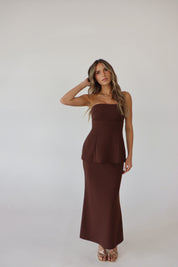 Campbell Peplum Maxi Dress