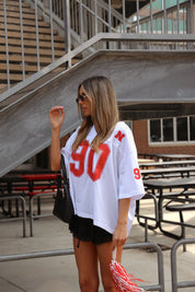 Nebraska Boyfriend Jersey In White