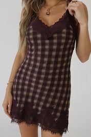 Monika Plaid Slip Dress