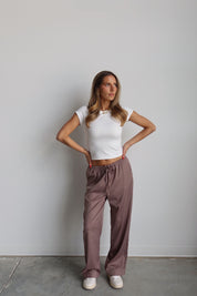 Sofia Straight Leg Satin Pants