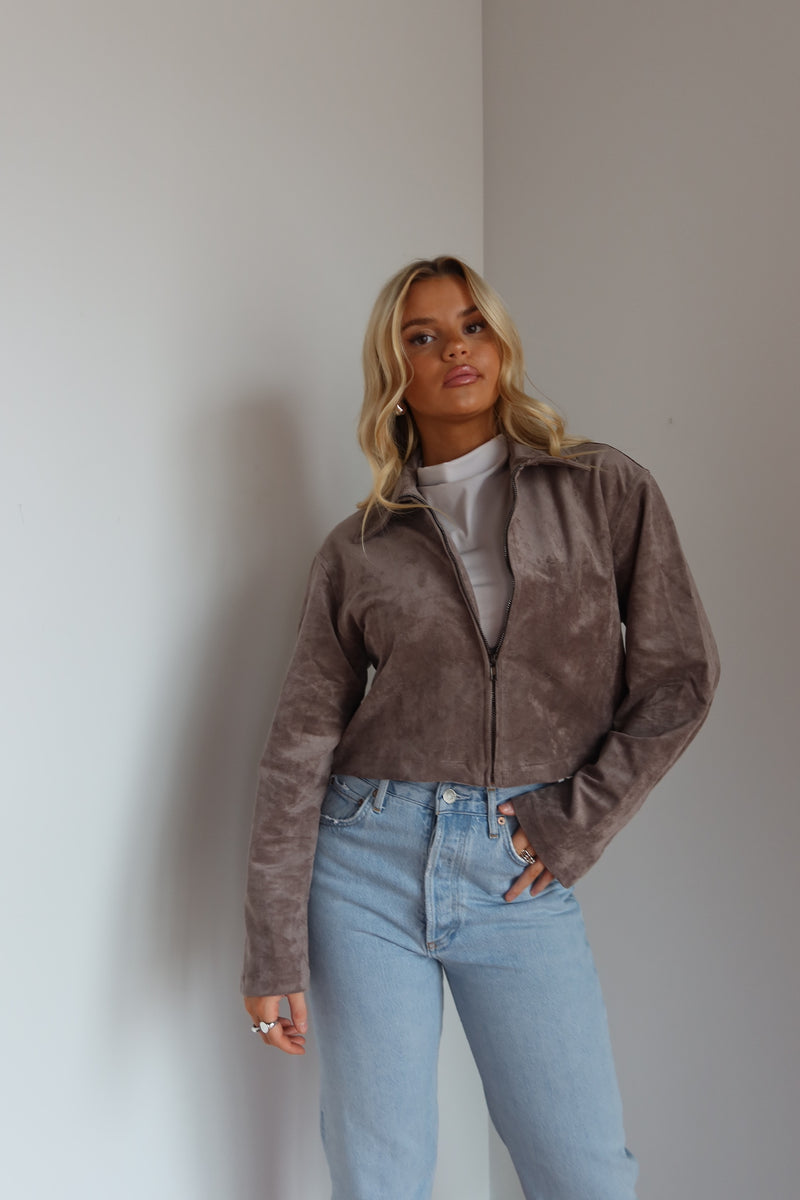 Lissa Suede Cropped Jacket