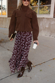 Presley Plaid Chiffon Maxi Skirt