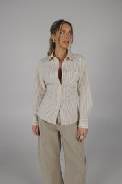 Collins Pinstripe Button-Up Shirt