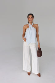 Veia Ice Blue Halter Top