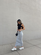 Cora Ribbed Midi Skirt