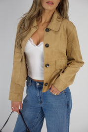 Bobi Suede Cropped Jacket