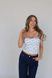 Nellie Baby Blue Floral Top