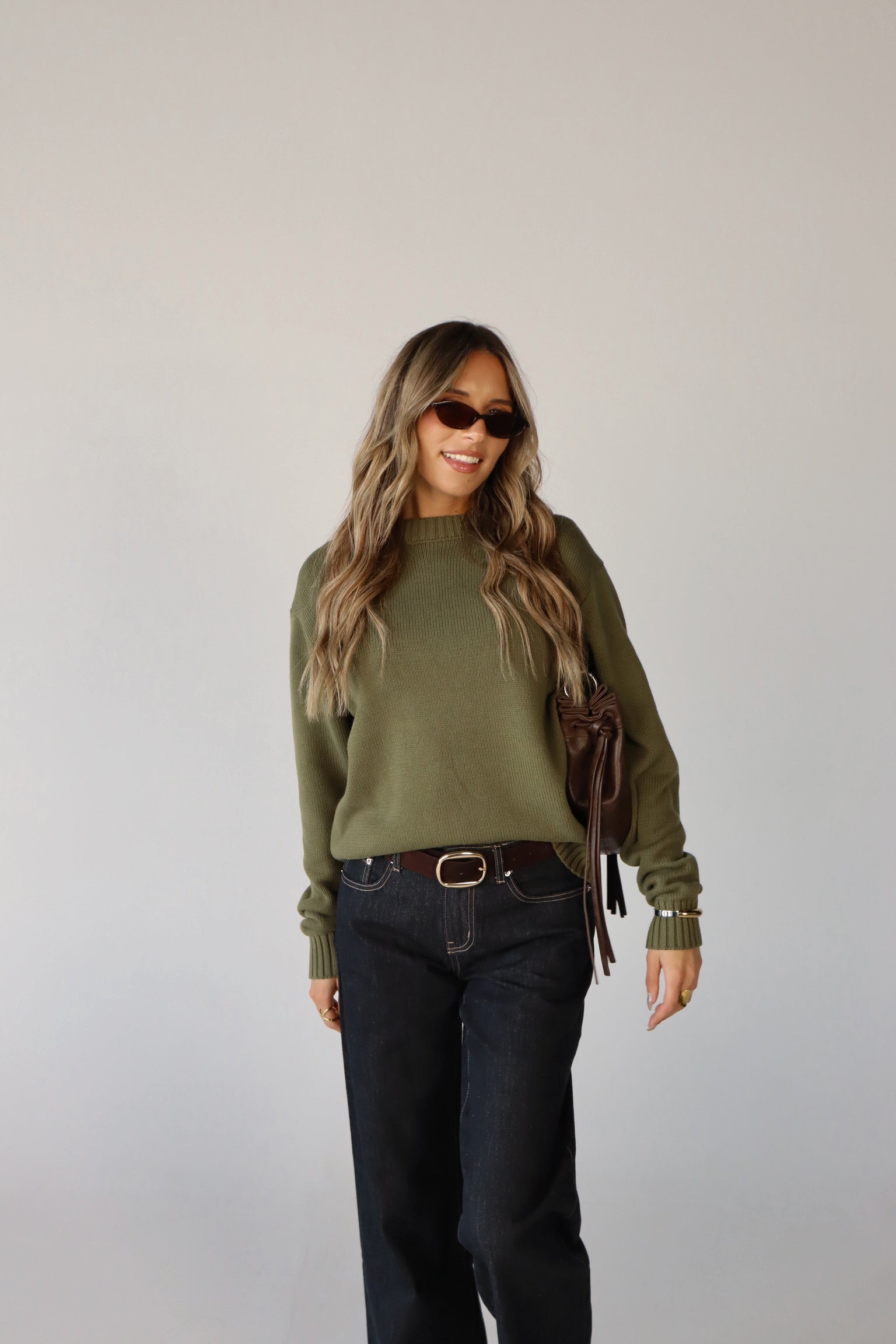 Lenny Relaxed Sweater in Vintage Olive