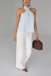 Veia Ice Blue Halter Top