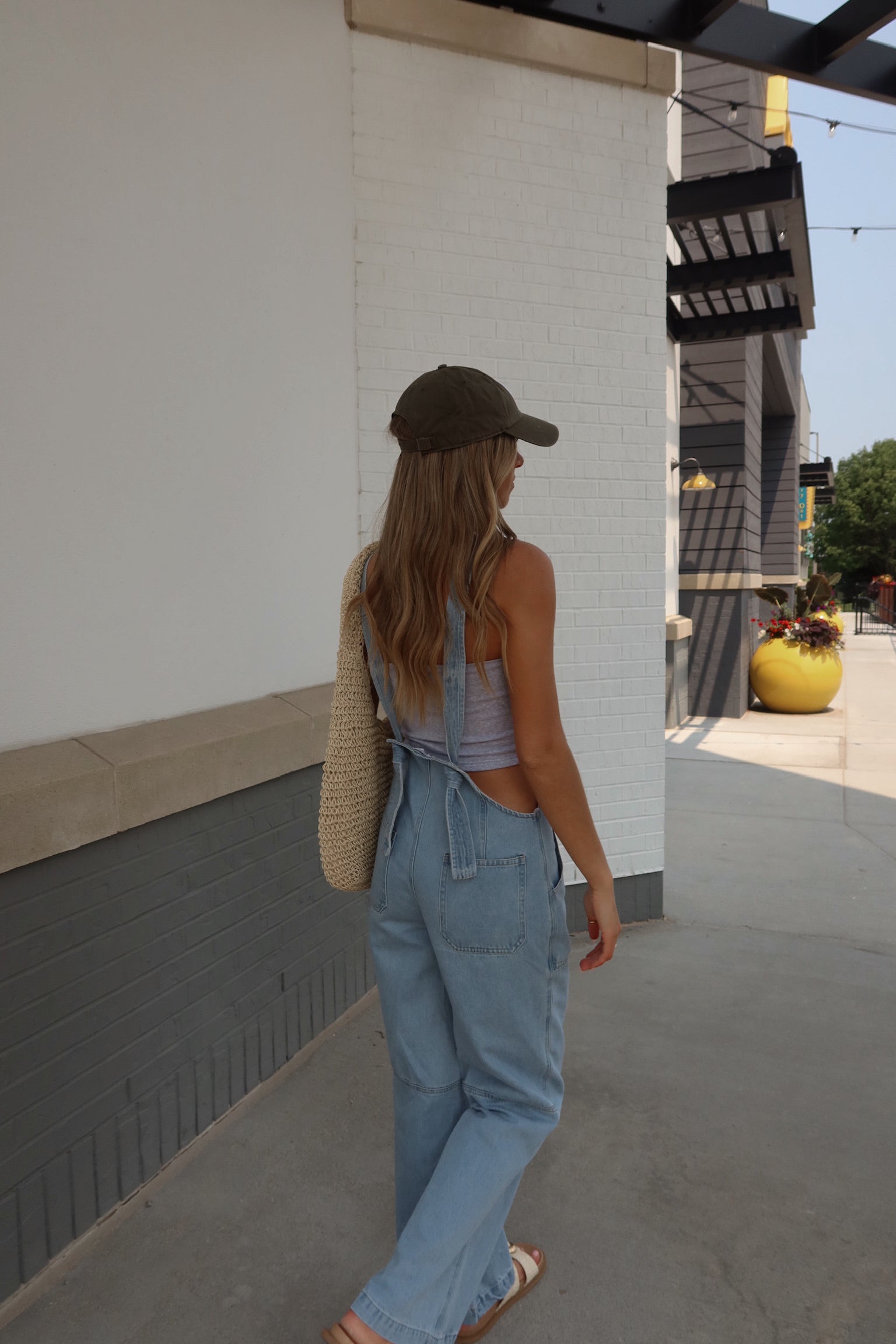 Kaeli Oversized Denim Overall Pant