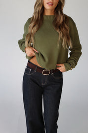 Lenny Relaxed Sweater in Vintage Olive