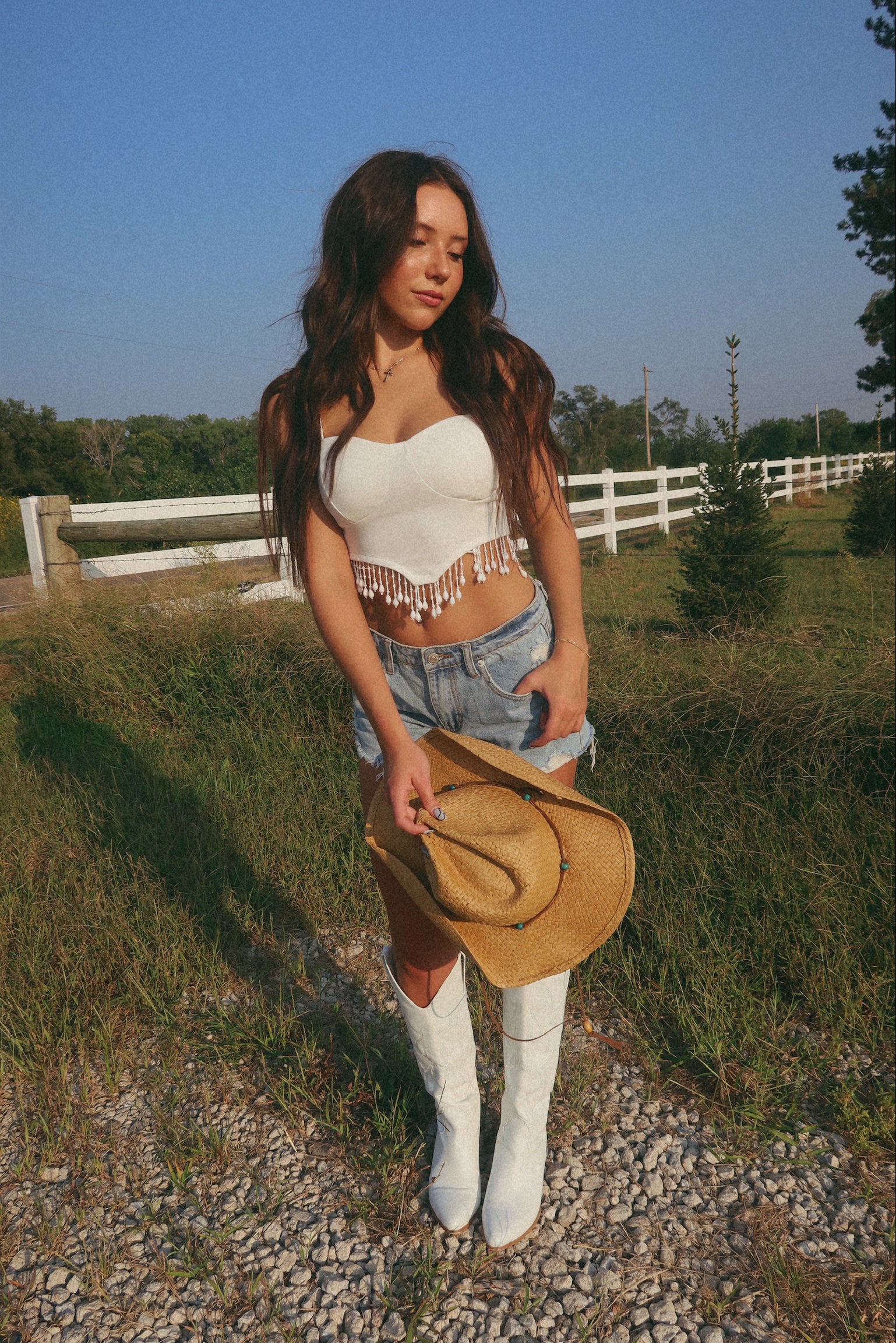 Beaded Fringe Bustier