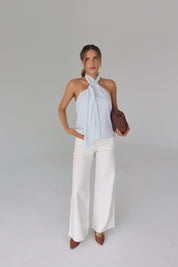 Veia Ice Blue Halter Top