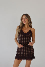 Monika Plaid Slip Dress