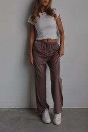 Sofia Straight Leg Satin Pants