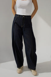 Prestyn Pleated Barrel Jean