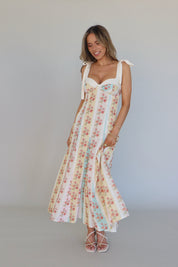 Piper linen Floral Midi Dress